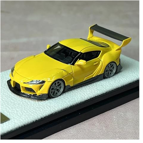 RSFIL 1:64 for Toyota Supra A90 Maßstab Automodell Miniaturfahrzeug Harzmodell Sammlerspielzeug Auto Geschenk(Light yellow)