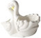 KITANDOVE Jardinière Cygne en Céramique Pot De Jardin sur Le Rebord De La Fenêtre Vase Trou De Drainage Jardinière Succulente avec Canard Mini-Pots De Fleurs Pot d'animaux Mini-vases Blanche