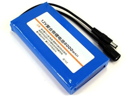 TGHY Polymer-Lithium-Akku, 12 Volt, Li-Ionen-Akku, 12 V, 8000 mAh, tragbare Backup-Batterie für elektrische Geräte mit Gleichstromanschluss für 12-V-Versorgungsgeräte,12v 8000mah