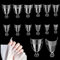 600PCS Short Almond Nail Tips Half Cover Extra Short Almond Soft Gel Nail Tips Half Cover False Nails with Handles Pre-shaped Clear False Nails for Acrylic Nail Salon with Box 12 Sizes