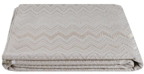 Schwerer Stoff für Polstermöbel, Verdunkelungsvorhänge, Kissen, Motiv Zig Zag glänzend (Ausschnitt (260 x 280 cm), Zickzack Taupe