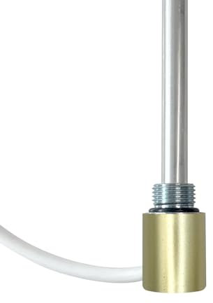 Nova Electric Element & Cap For Heated Towel Rails Radiators Fixed Temperature - 200w - Brushed Brass Cap