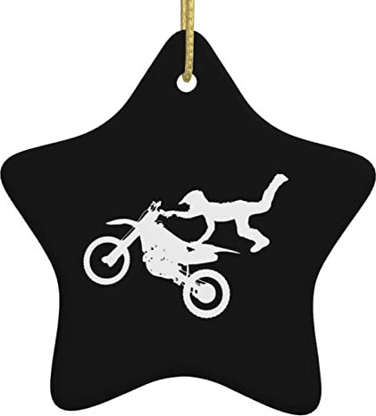 Motocross Motorrad Geschenkanhänger Weihnachtsbaumschmuck Keramik Weihnachtsschmuck Mit Schnur Weihnachten Ornamente