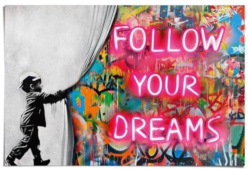 REINDERS Poster, Curtain Boy, Teenager Zimmer, Poster, Wanddeko, Room Decor, Bilderdruckpapier, Mehrfarbig, 61 x 91,5