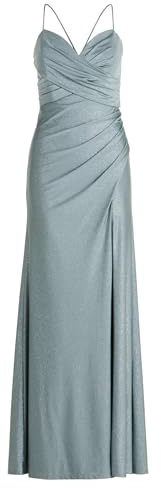 Vera Mont Damen Abendkleid im Glitzer-Look 40, Blue/Silver
