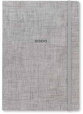 Letts Taschenkalender Edge A5 Woche auf 2 Seiten mit Notizen Multilingual Grey 2026
