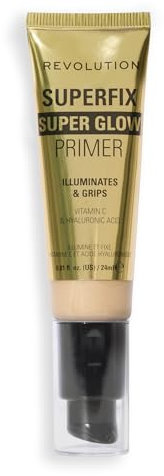 Revolution Superfix Glow Primer, Gripping Face Gel, Radiant Finish, Long Lasting Hold, Vegan & Cruelty-Free, 24ml