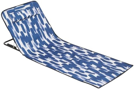 Strandkorb-Lounge, faltbare Sonnenbadematte, 150 x 50 x 37 cm, tragbare Liege, verstellbare Kopfstütze, Rückenlehne, für Familie, Camping, , Hinterhof, Verwendung durch Männer, Frauen
