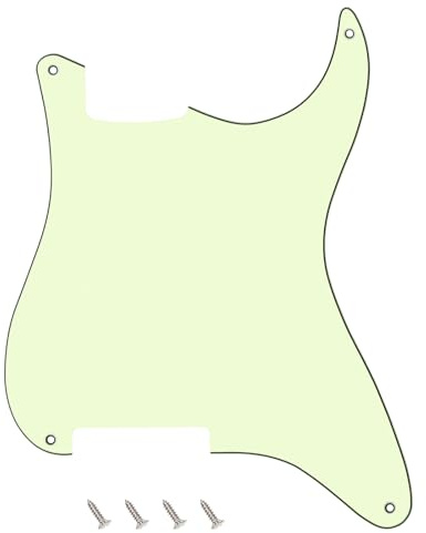 Banworks Blanko benutzerdefinierte Umriss-Pickguard 3-lagig 4 Löcher Gitarre Kratzplatte | DIY Gitarre Pickguard für Fender Stratocaster Strat ST Stil E-Gitarren JT/HB-12 Minzgrün