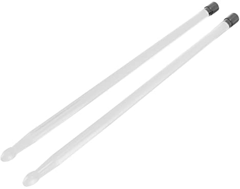 ZJchao Air Drumming Sticks, Light -Up -Drum Sticks Acryl Transparent 2pcs Rhythmus Stöcke für Jazz Drums Bühnenbühne Performance