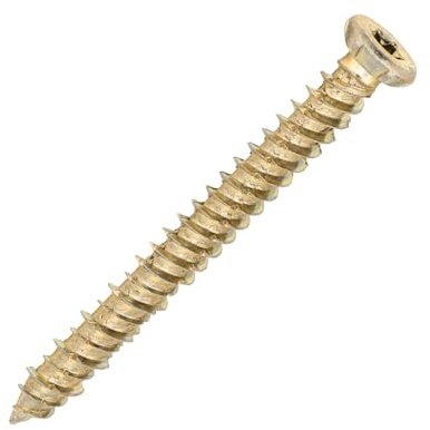 SiDAX | Concrete Screws | TorxDrive | Yellow Zinc | 7.5 x 70mm | Box 100 pcs (CON01-75070)