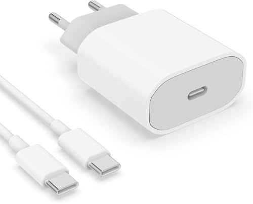 TD24H Cargador 2 en 1 20W para ZTE Blade V40 Pro A75 5G A34 A56 USB-C Tipo C Ultra Rapido Cable 1M