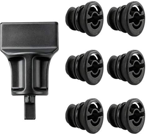 6PCS Oil Drain Plug with Drain Plug Removal Tool for VW Audi | Durable Nylon Oil Sump Drain Plug with Sealing O-ring Compatible with Touareg, Golf, Passat,Excellent Leakproof Seal