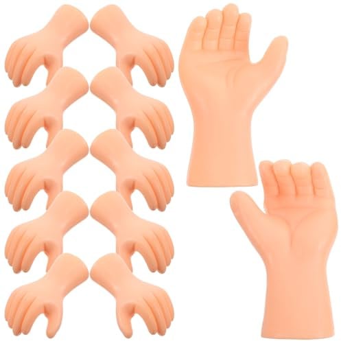 Miniaturhände als Plastikhand Ersatz, 6 Paar Kunststoff für Puppen