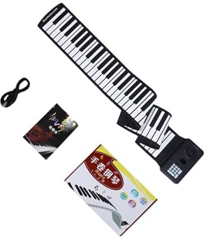 ICDKOYK 88 Tasten Roll Up Keyboard, leicht zu verstauen, tragbar, mit Klavierfunktionen, elektrisches Keyboard, Digitalinstrument, Anfänger, Kinder, Hand Roll Up, 88 Tasten, Erwachsene, Kinder