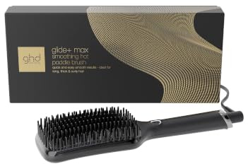 ghd glide+ max Hot Brush: Haarglätter Bürste für dicke & lockige Haare | Hot Brush für schnelles & einfaches Styling, sleeke Haare in nur einem Stylingzug, Anti Frizz, ohne extreme Hitzeschäden