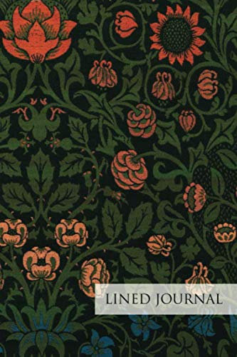 VIOLET & COLUMBINE - WILLIAM MORRIS - LINED JOURNAL: WILLIAM MORRIS NOTEBOOK - 100 LINED PAGES - 6 X 9 INCHES