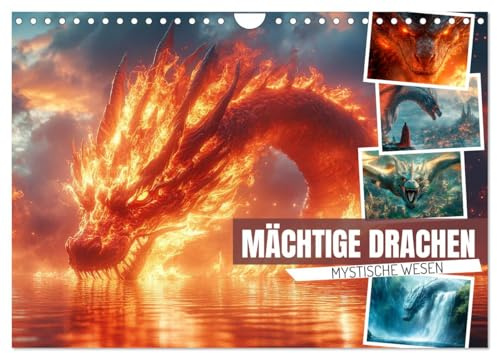 MÄCHTIGE DRACHEN Mystische Wesen (Wandkalender 2026 DIN A4 quer), CALVENDO Monatskalender: Im Bann der erhabenen Hüter (CALVENDO Wissenschaft)