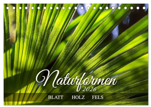Naturformen, Blatt, Holz, Fels (Tischkalender 2026 DIN A5 quer), CALVENDO Monatskalender: Die Formensprache der Natur (CALVENDO Natur)