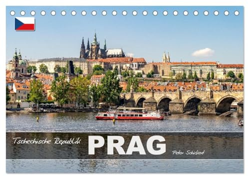 Tschechische Republik - Prag (Tischkalender 2026 DIN A5 quer), CALVENDO Monatskalender: 12 Monate mit der wunderbaren tschechischen Hauptstadt Prag. (CALVENDO Orte)