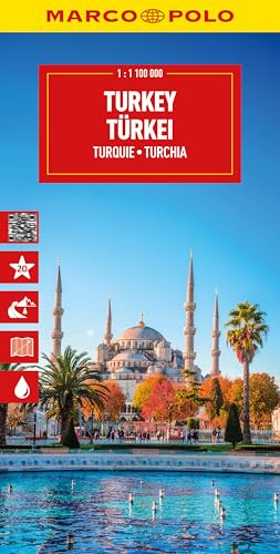 MARCO POLO Reisekarte Türkei 1:1 Mio.: Straßenkarte und Autokarte mit sehenswerten Strecken, Highlights und digitaler Erweiterung (Marco Polo Maps)