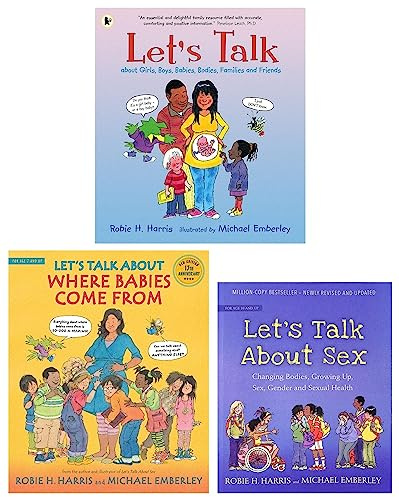 Lets Talk Series By Robie H. Harris And Michael Emberley 3 Books Collection Set (Let's Talk About Girls, Boys, Babies, Bodies, Families and Friends, Let's Talk About Where Babies Come From & More..)