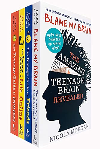 Nicola Morgans Teenage Guide 4 Books Collection Set - Guide to Friends, Guide to Stress, Blame My Brain, Guide to Life Online
