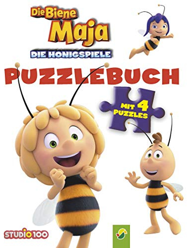 Biene Maja Die Honigspiele Puzzlebuch: Mit 4 Puzzles á 6 Teilen