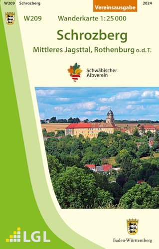 W209 Schrozberg - Mittleres Jagsttal, Rothenburg o.d.T.: Wanderkarte 1:25.000 (Wanderkarten 1:25 000)