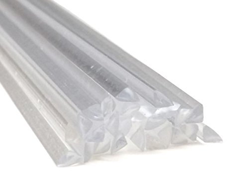 Plastique baguettes de soudure PMMA Transparent 4mm Triangulaire 25 Barres