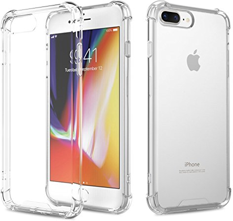 AVANA Hülle für iPhone 8 Plus/iPhone 7 Plus Schutzhülle Durchsichtig Case TPU Cover Kratzfest Klar Bumper Kantenschutz - Transparent