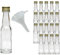 mikken - 20 mini bouteilles en verre de 20 ml avec bouchon à vis et entonnoir.