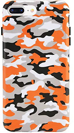 VELVET CAVIAR Compatible with iPhone 8 Plus Case/iPhone 7 Plus Case Camo - Cool Protective Phone Cases for Girls & Men (Orange Camouflage)