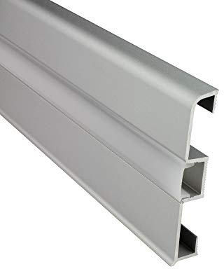 tktrading24 C02 LED Premium Sockelleiste Aluprofil Silber - 2m opal