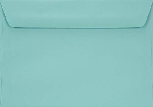 Netuno 500 Brief-Kuverts Hell-Blau DIN C6 114x 162 mm 90g Burano Azzurro farbige Briefumschläge Blau C6 für Einladungen Hochzeit Geburtstag Weihnachten
