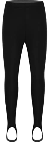 Yeahdor Kinder Mädchen Sport Leggings Glitzer Lange Hose Trainingshose Yoga Strumpfhosen Sport Gymnastik Ballettkleidung H Schwarz mit Steg 128-140