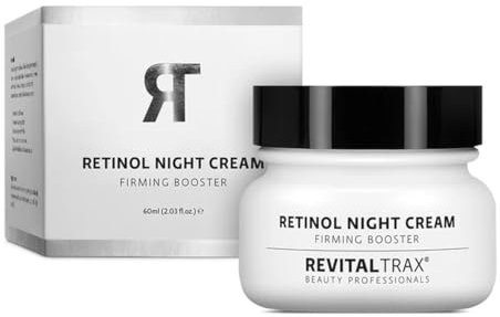 RevitalTrax 1% Retinol Creme Gesicht, Vegan Skincare Nachtcreme für Glatte Haut, Fördert Kollagen und Hautregeneration, Bekämpft Hautalterung, Mindert Falten und Linien, Parabenfrei