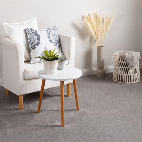 Steffensmeier Teppichboden Pisa Meterware | Auslegware für Kinderzimmer Wohnzimmer Schlafzimmer | Taupe, Größe: 500x400 cm