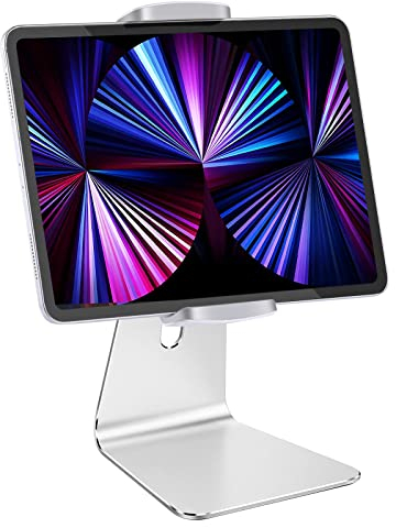 SHUOSUO Tablet Ständer Verstellbar, Schwerer Aluminium Tablet Halterung Halter Tisch, Kompatibel mit iPad Pro/Air/Mini, Samsung Tab, Surface Pro, Kindle Fire (7-13 Zoll)