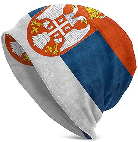 Serbien Flagge dünne Strickmützen Herren Damen Hüte Unisex Hedging Caps
