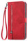BLOTECH Portefeuille Housse Coque pour Huawei P30 Lite Étui en Cuir Flip Cover Sac à Fermeture éclair Porte-Monnaie Housse 360 Etui a Rabat Cover étui Téléphone Voyage Carte Crédit Pochette Rouge