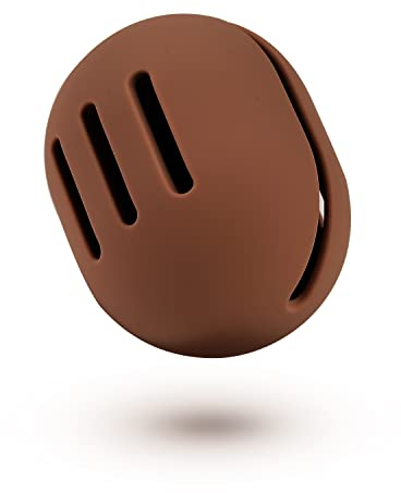 CORNERIA Integrated Makeup Sponge Travel Case, Silicone Washable Reusable Beauty Sponge Holder, Protective Carrying Case (Coffee)