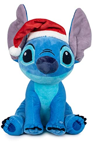 disney Stitch Plüschtier 26 cm mit Weihnachtsmütze