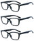 Suertree Lesebrille Feder Scharnier 3 Pack Sehhilfe Augenoptik Brille Lesehilfe für Damen Herren 2.25X BM151