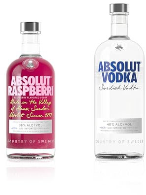 Absolut Vodka Framboise 70cl 40% & Vodka 1 L