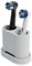 Qikfresh - 2er Aufsteckbürsten Halter und Zahnbürstenhalter | für Zahnbürstenköpfe von Oral B, iO, Philips Sonicare, Waterpik, Fairywill | Aus lebensmittelechtem Silikon (Grau)