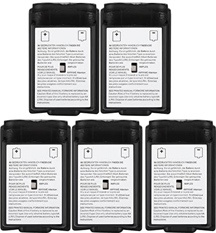 5 PCS Universal Replacement Battery Shell Case Cover Kit with Anti Abrasion Material for XBOX 360 Controller, Easy to Use Install (Black)