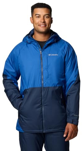 Columbia Men's Snowy Summit Jacket, Mountain Blue/Collegiate Navy, Medium