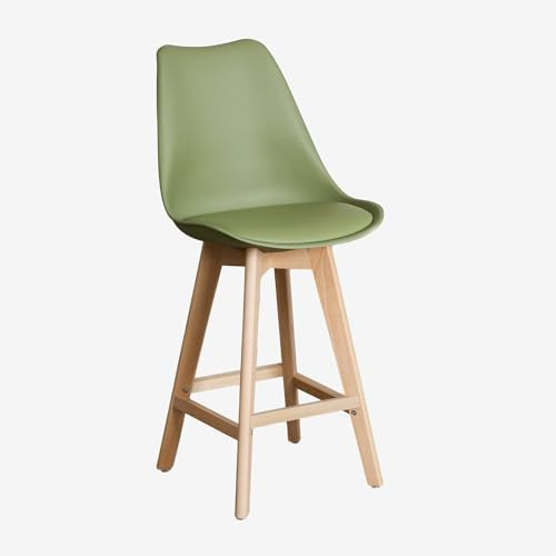 SKLUM 2er Set Barhocker 67 cm Nordic Helles Militärgrün