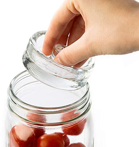 myFERMENTS Juego de Pesas de fermentación, para Tarro de Boca Ancha, para Hacer probióticos Naturales, chucrut, Kimchi, encurtidos (4 Pack)